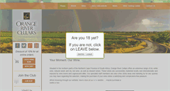 Desktop Screenshot of orangeriverwines.com